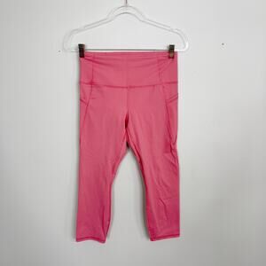 RBX Side Pocket Cropped Leggings Dusty Pink Medium M Womens Workout Activewear